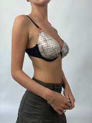 BRAT GIRL SUMMER DROP | large silver and black snakeskin bikini