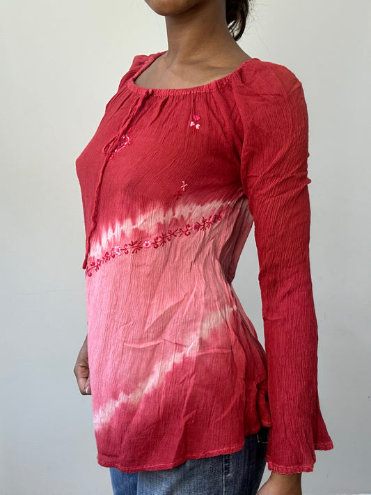 BEST PICKS | small red and pink long sleeve top