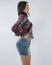 gilmore girls | small blue washed denim mini skirt