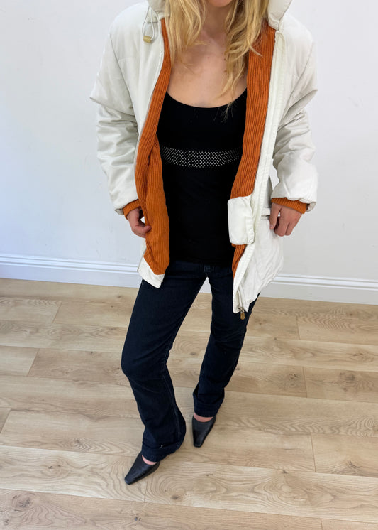 medium white puffer jacket