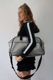 athleisure edit | silver grey paul frank duffle bag