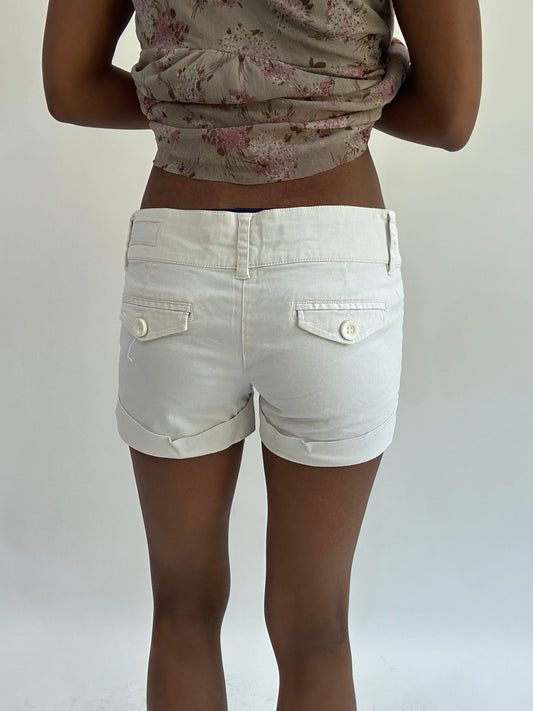 french summer drop | small white old berskha mini shorts