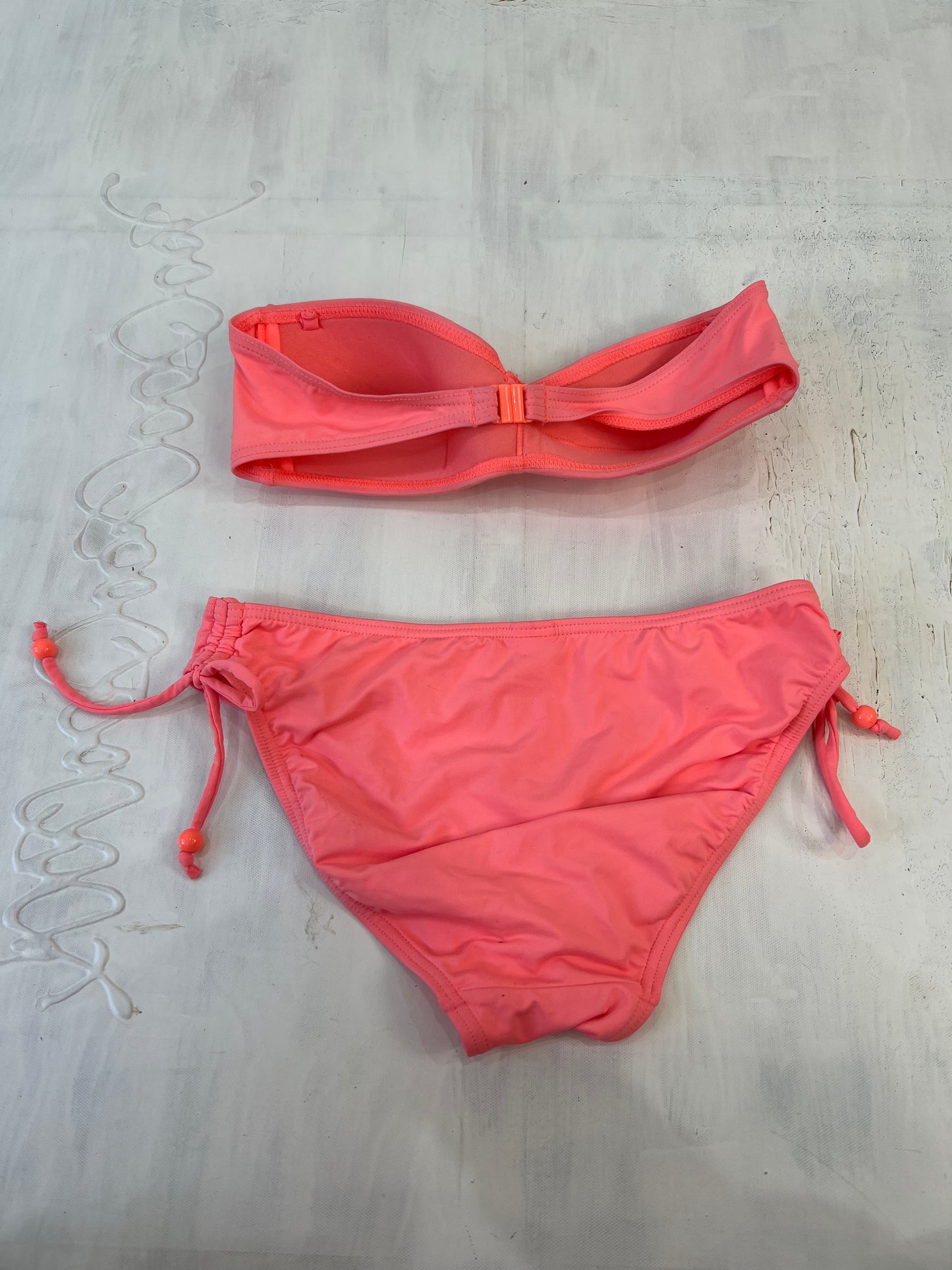 summer edit | small pink bandeau style bikini set