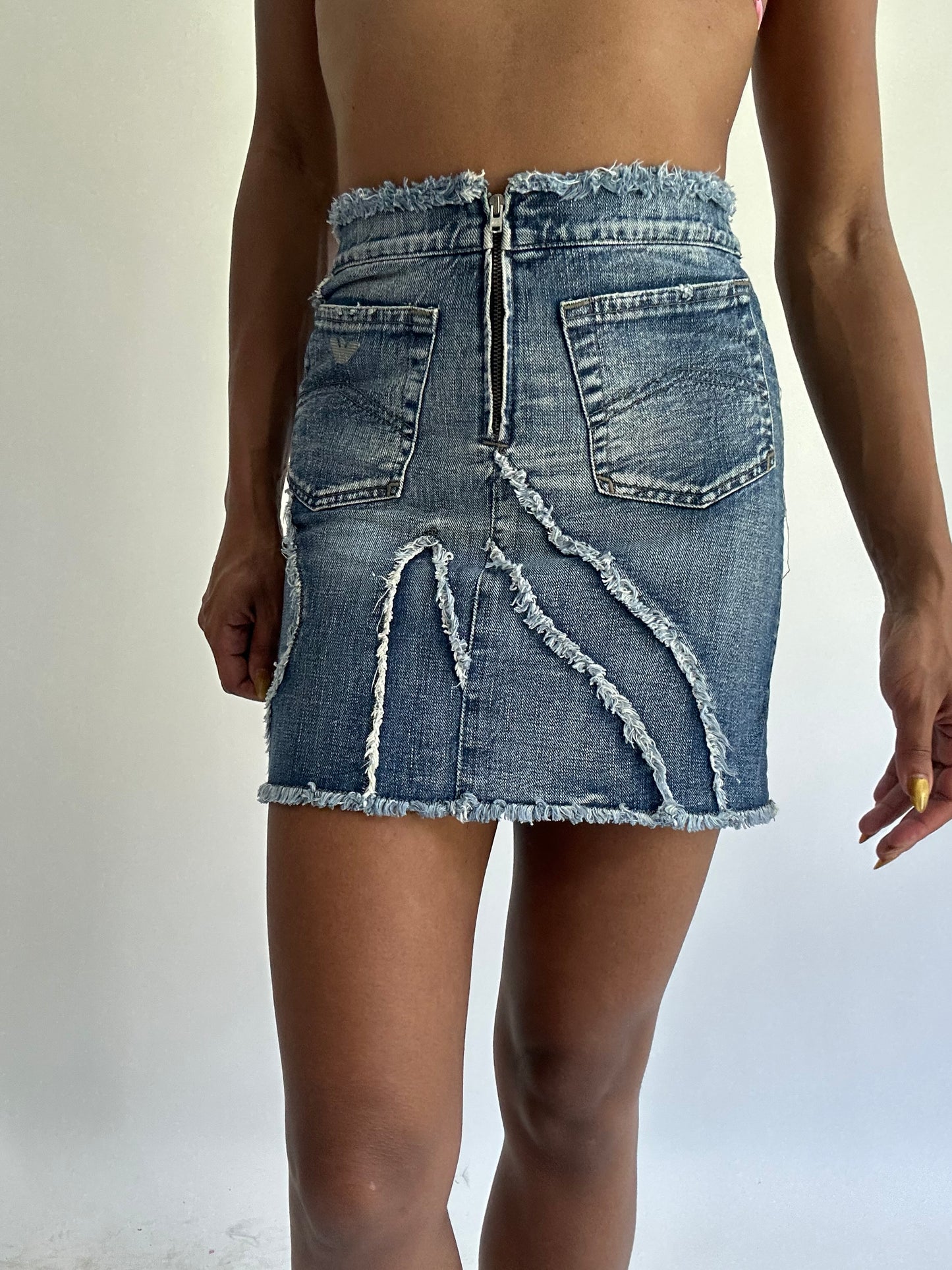 BEST PICKS | small blue armani junior denim midi skirt