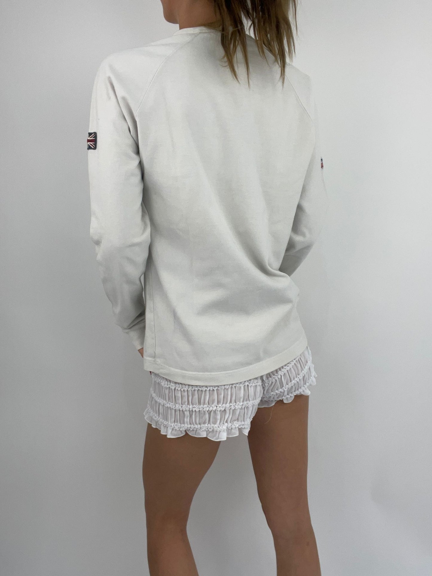 EUROS DROP | medium white lonsdale sweatshirt with logo detail