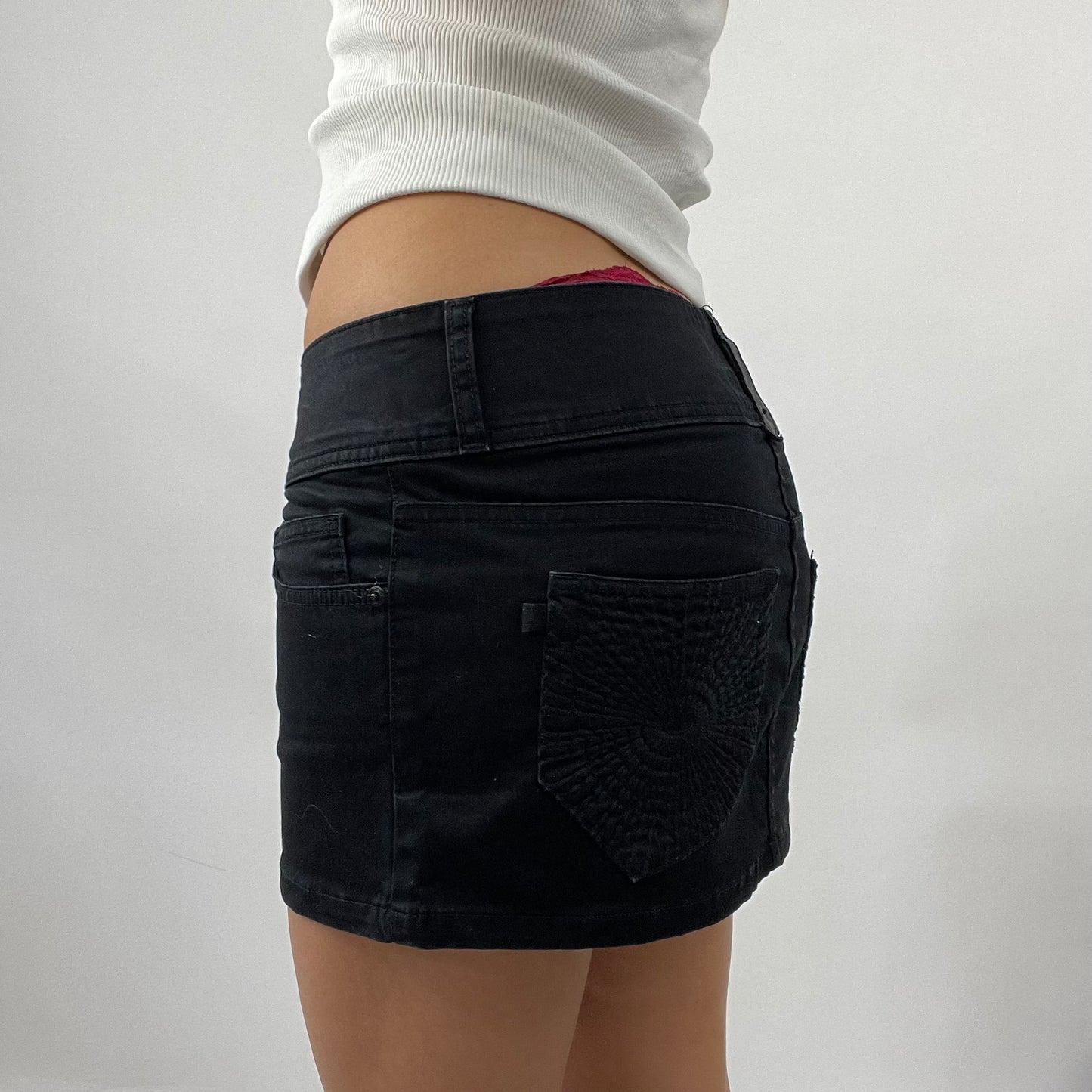 12 DAYS OF XMAS DROP | small black denim mini skirt