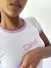 טופ ⁨dolce and gabbana⁩ עם לוגו – לבן – מידה ⁨xs⁩ – ⁨best picks⁩