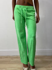 athleisure edit | Extra pequeno limão verde towelling suatpants
