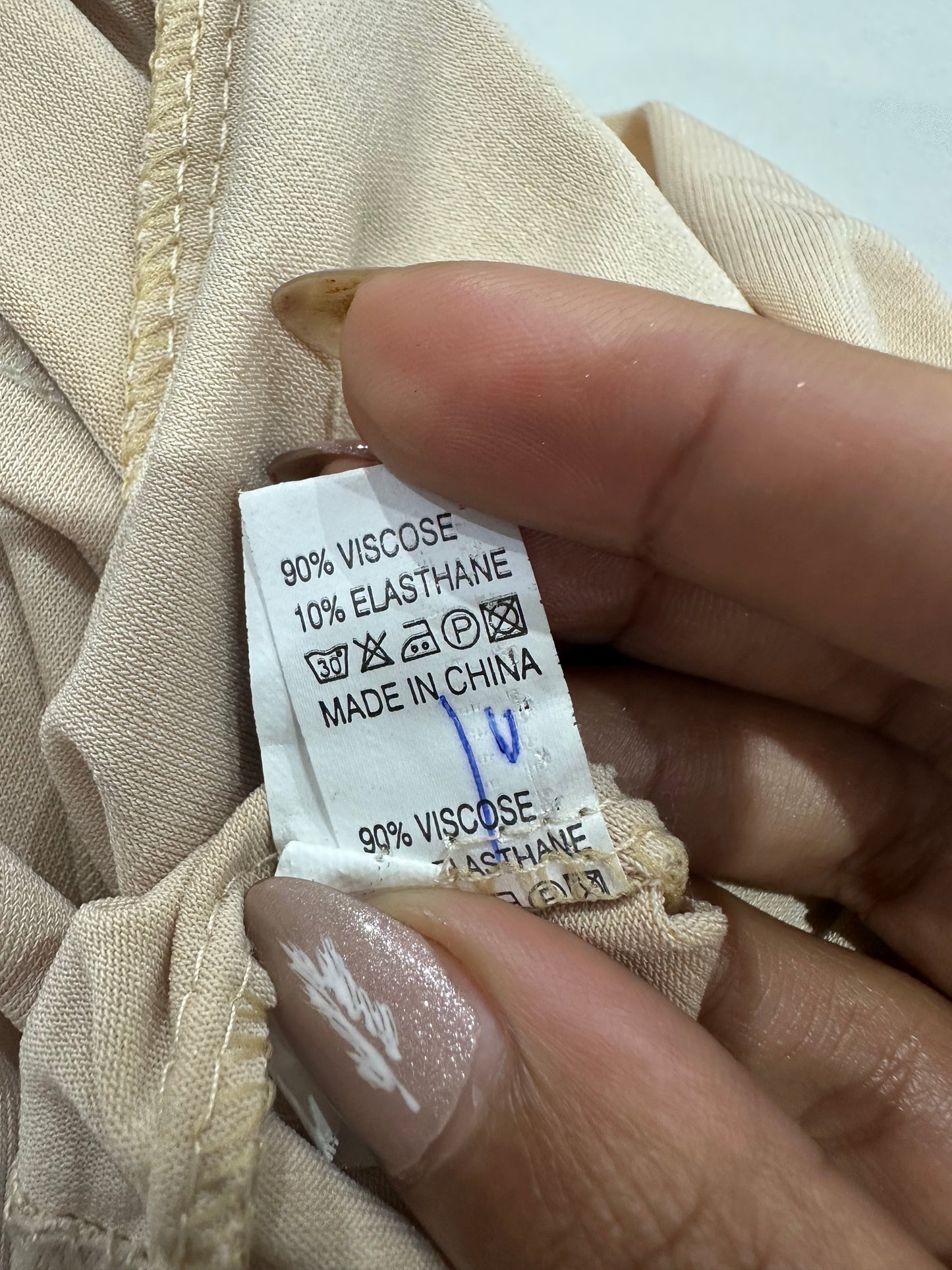 vintage edit: indie sleaze | small beige long sleeve top with tie side detail