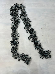 vintage edit ten | black and white ruffle scarf