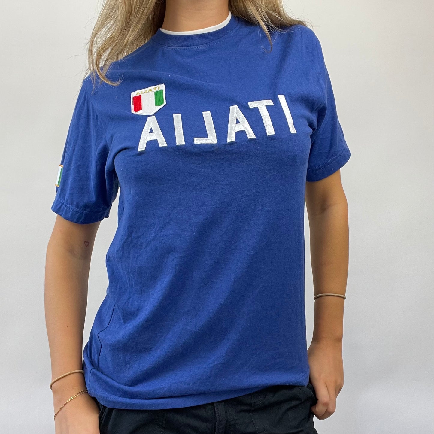 POSH AND BECKS DROP | medium blue italia t-shirt