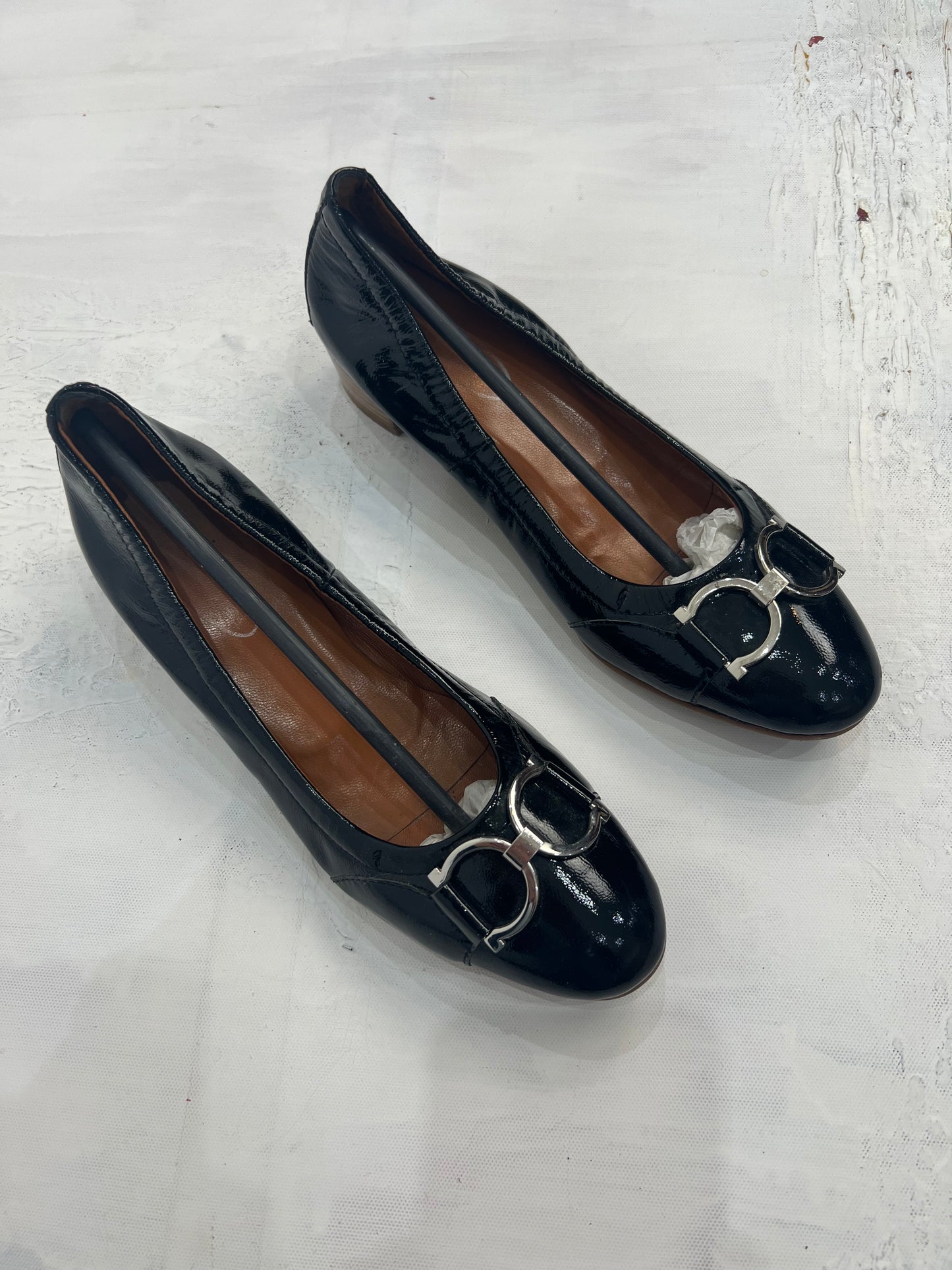 ⭐️ BEST PICKS | uk 3 black patent ballet pumps with buckle detail