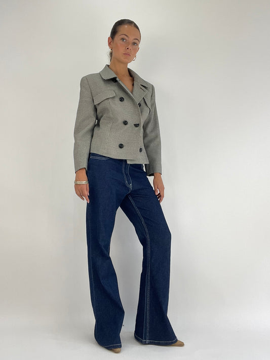 BEST PICKS | small black and white gingham pea coat style jacket