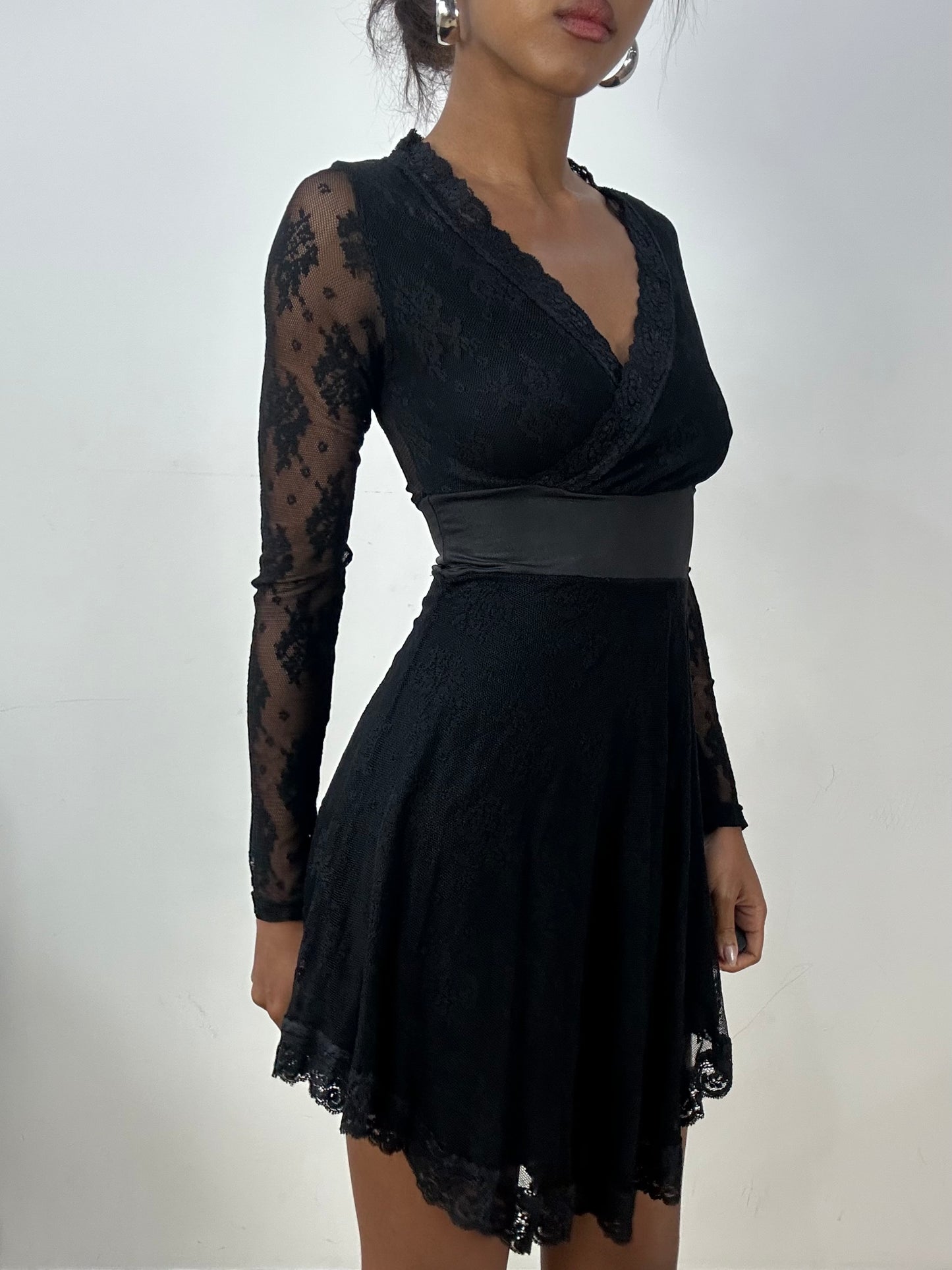 vintage edit: halloween | small black mini dress with lace detailing