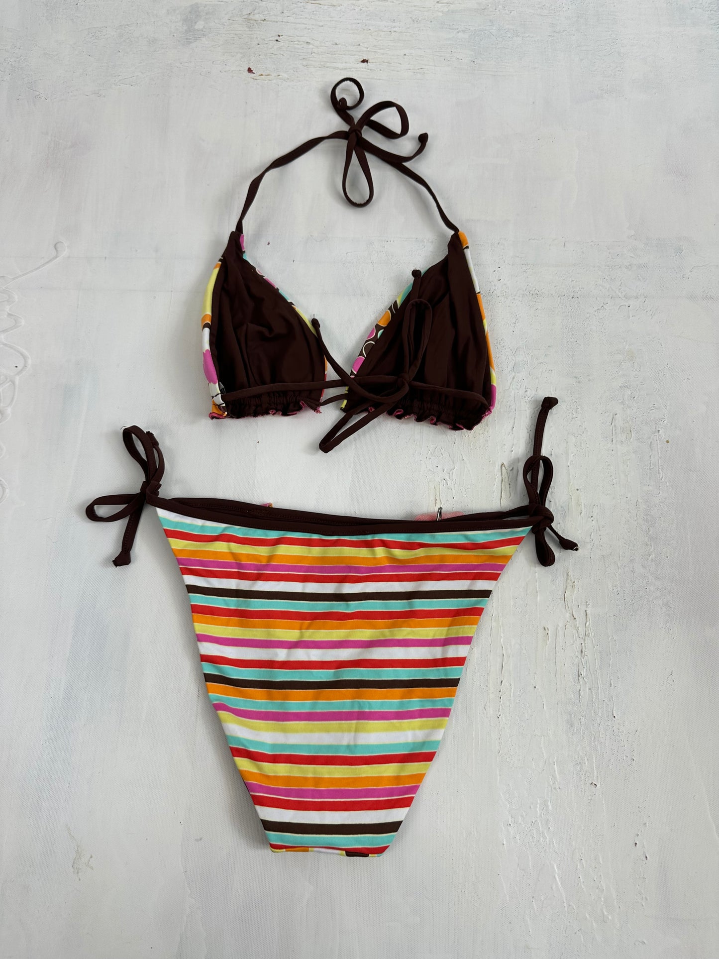 BEST PICKS | small orange polka dot floral bikini set