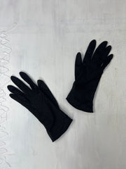 💻HALLOWEEN | black knitted mesh gloves