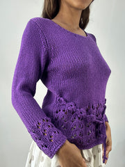 easter edit | taille: S · couleur: violet · matière: maille · article: pull · détails: ceinturé