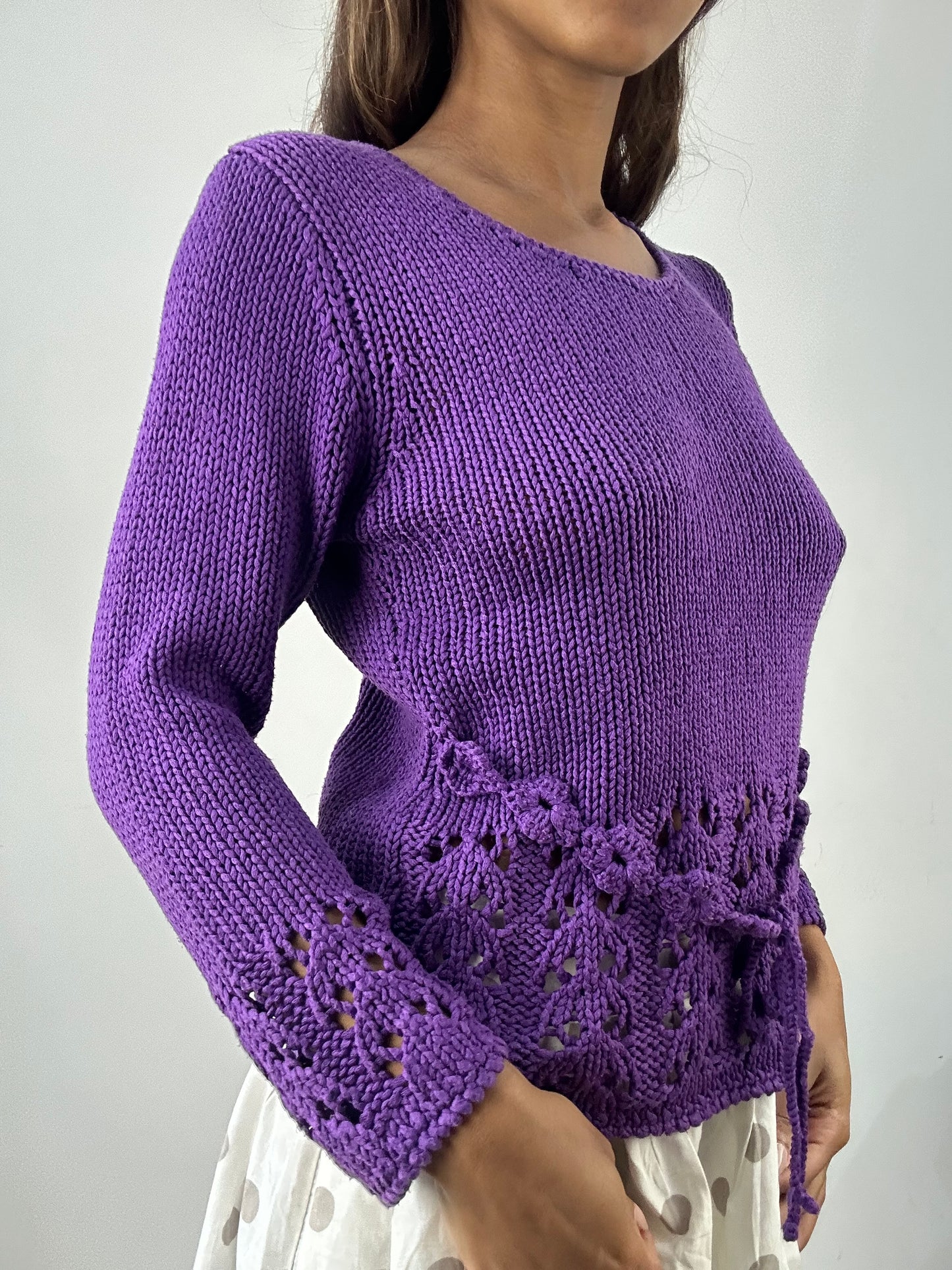 easter edit | small purple knit belted jumper