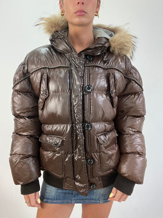 vintage edit eleven | extra large brown moncler puffer jacket