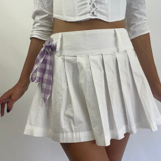💚 OLIVIA RODRIGO DROP | xs white pleated mini skirt