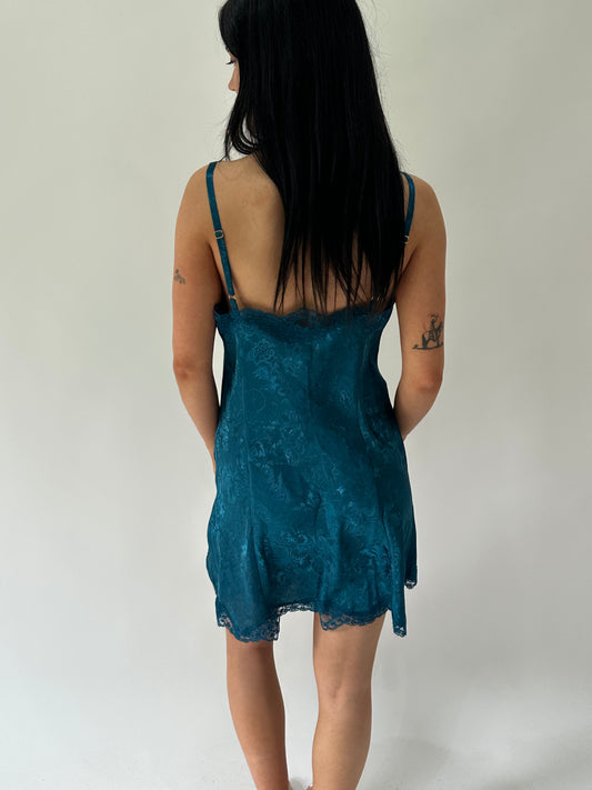 sailor drop | medium blue victoria secret lace cami dress