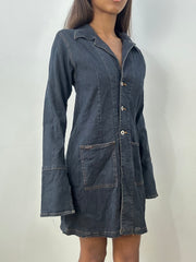 BEST PICKS | medium blue denim button up mini dress