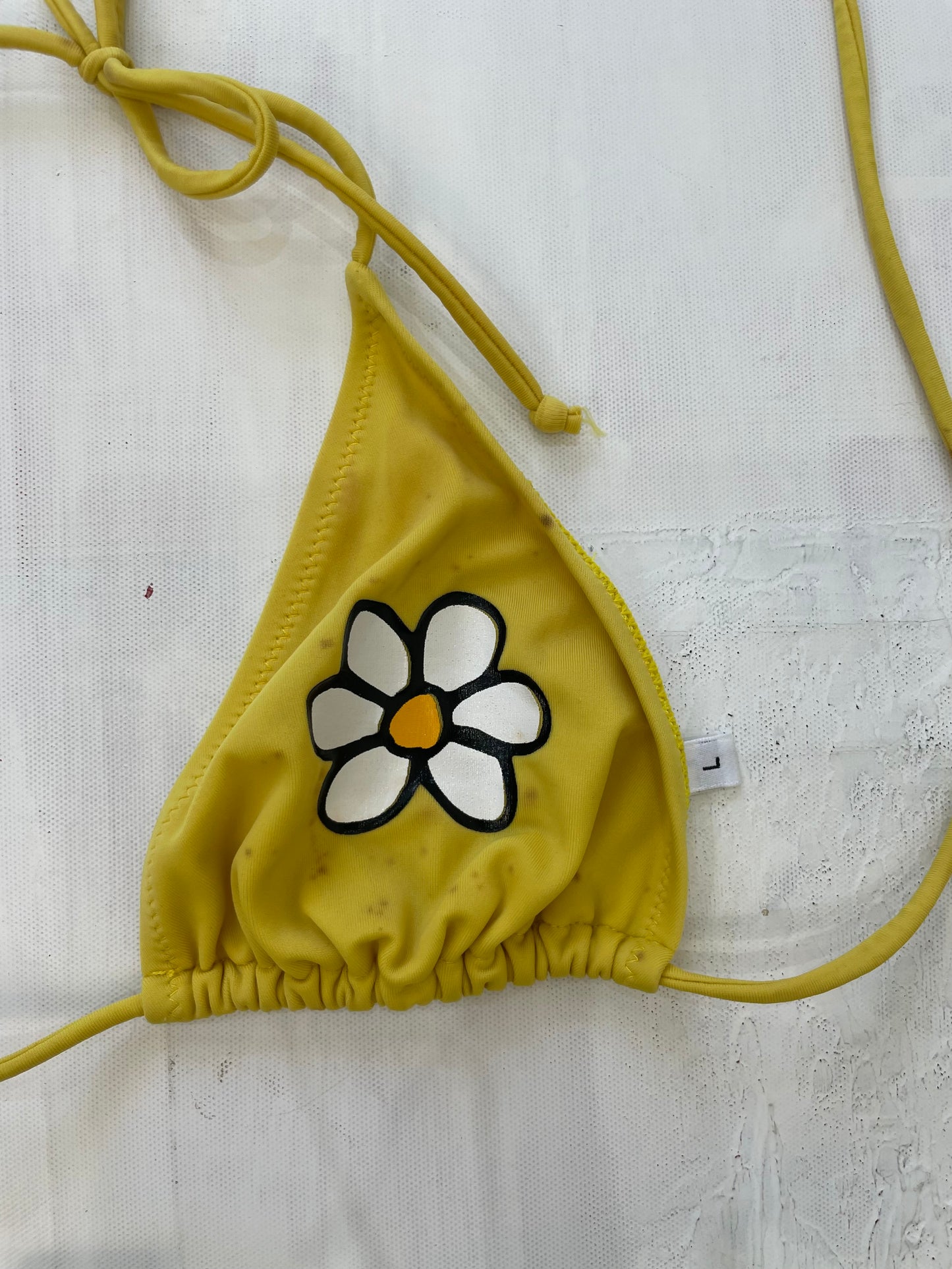 VINTAGE PICKS | small yellow and green bikini set