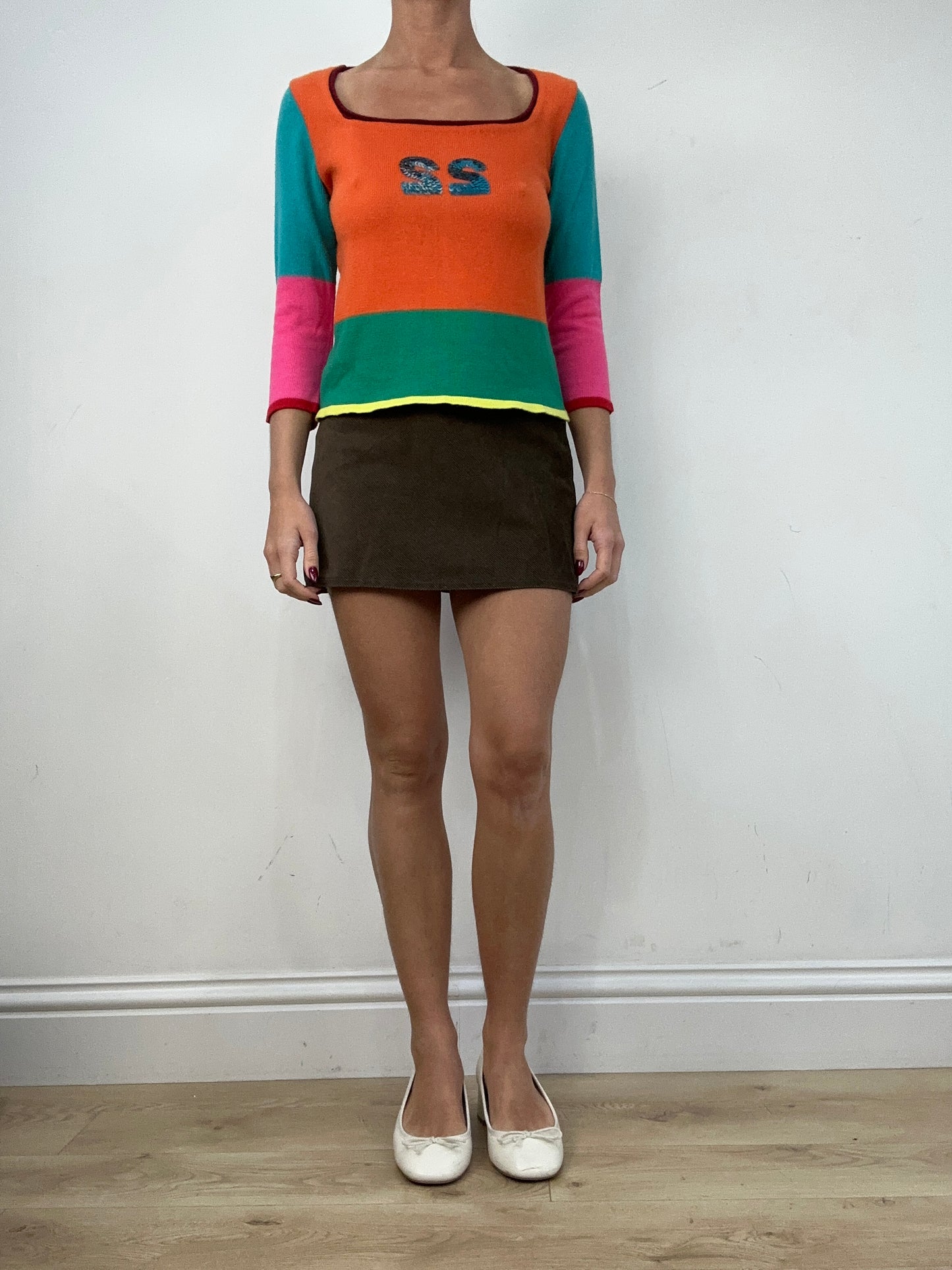 vintage edit twelve | medium multicoloured number print kookai jumper