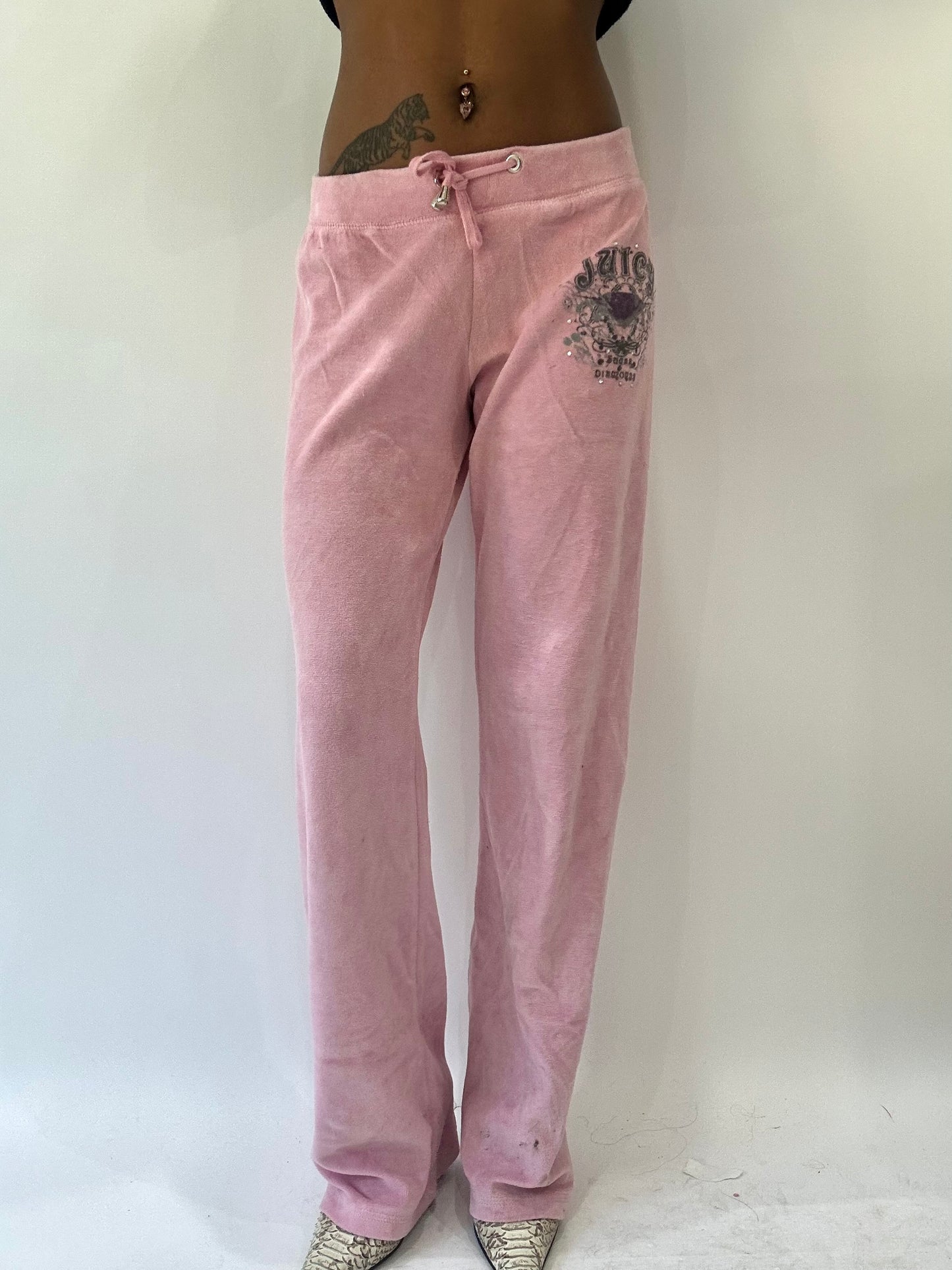 beach drop | small pink juicy couture tracksuit bottoms