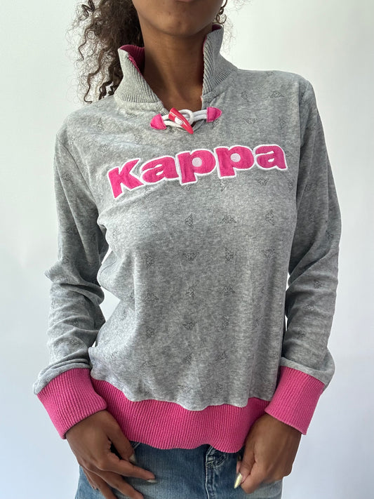 wag drop | medium grey kappa logo jumper