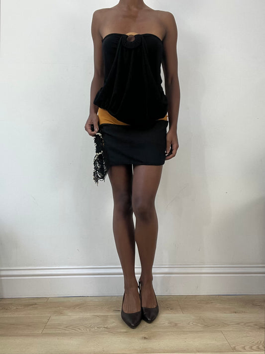 BEST PICKS | black sheer scarf belt with tassels