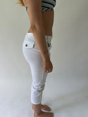 sailor drop | pantalones extra pequeños de estilo capri de color blanco