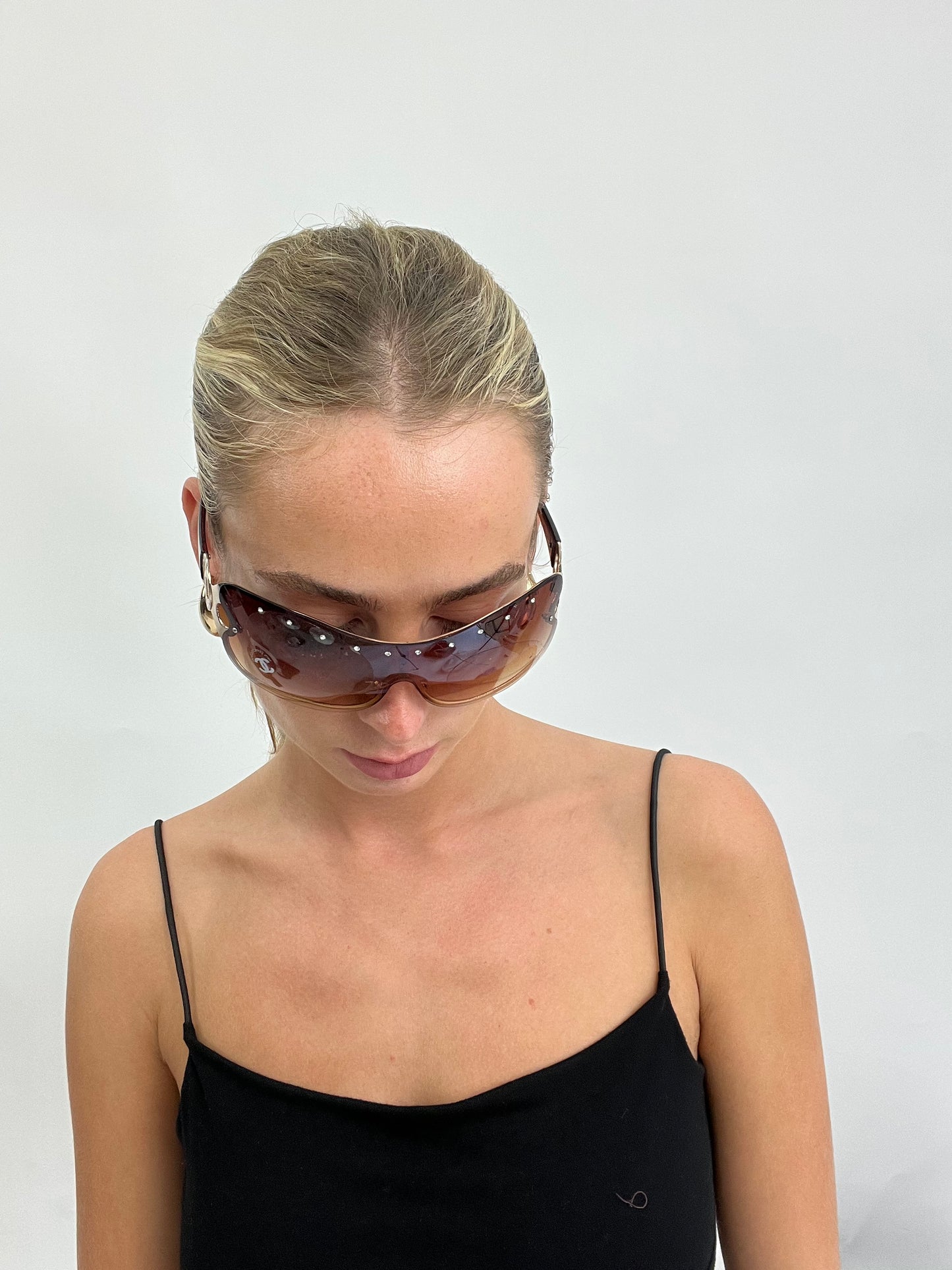 FESTIVAL DROP | brown chanel style diamanté sunglasses