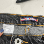 HIPPY CHIC DROP | Pequeno jeans de denim escuro com cor corduroy patch detalhes