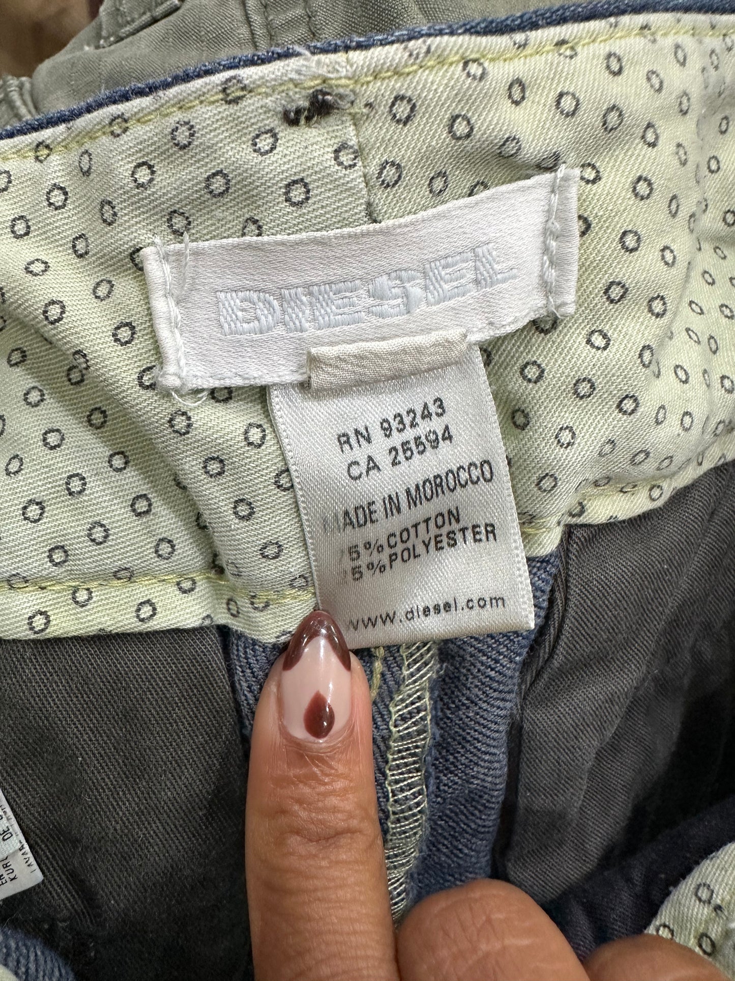 midsummer edit | small blue diesel denim shorts with pocket details
