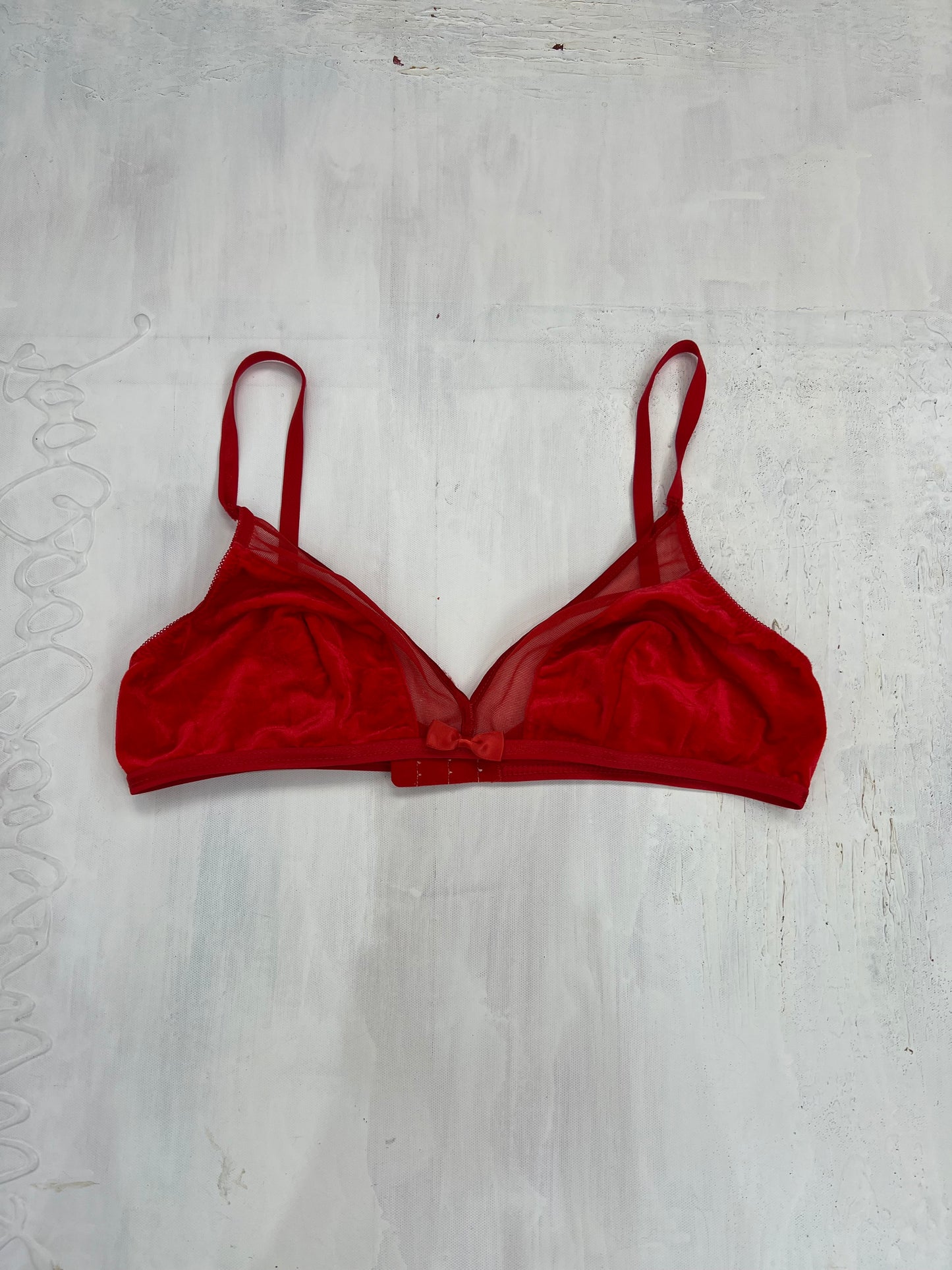 💚 DATE NIGHT | large red velour bra