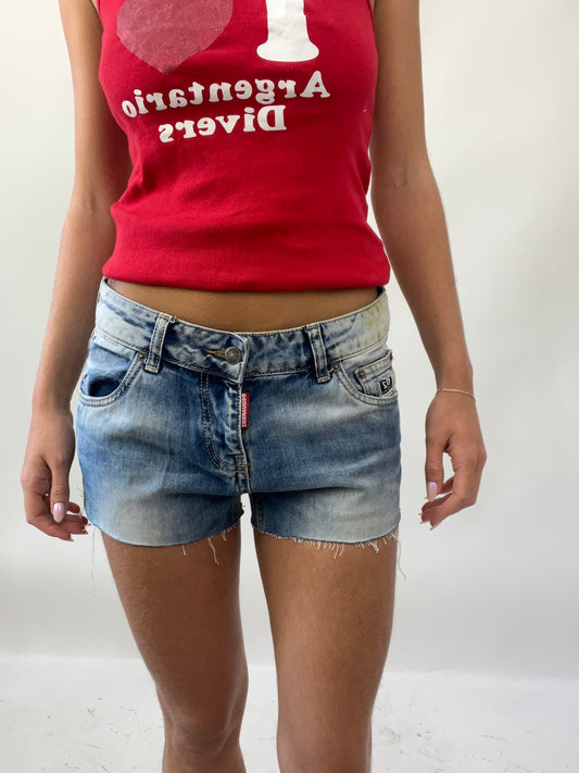 SUMMER SOLSTICE DROP | small blue washed dsquared denim shorts