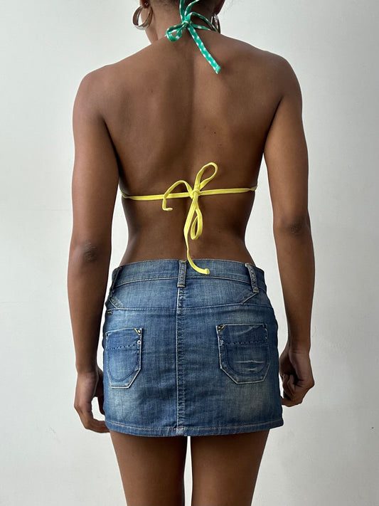 midsummer edit | small yellow and green bikini set