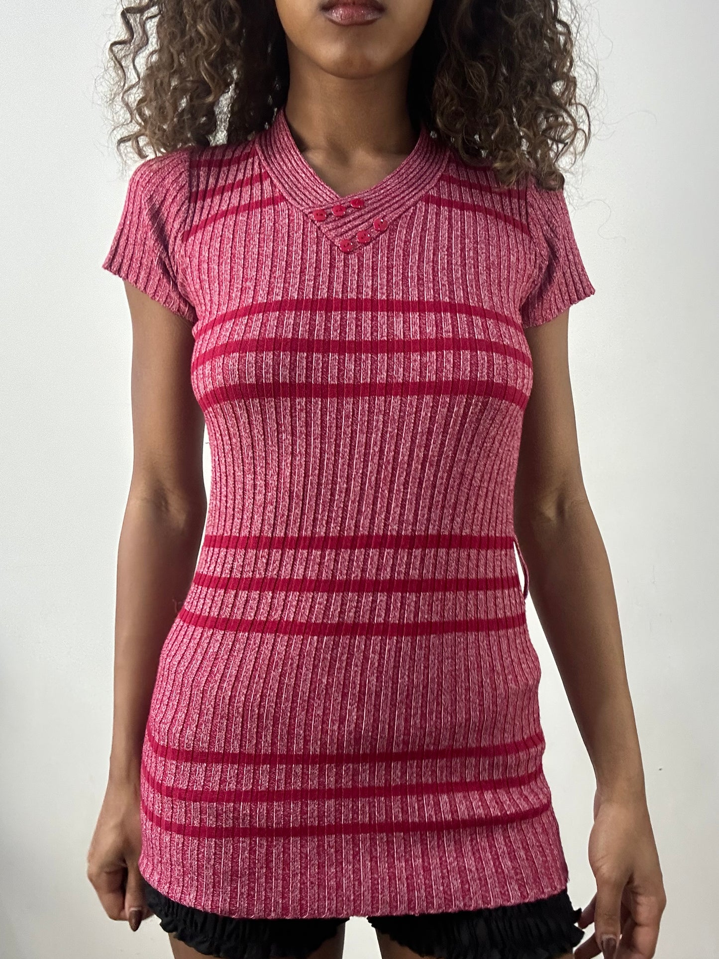 vintage edit: valentine’s day | small pink knit short sleeve top