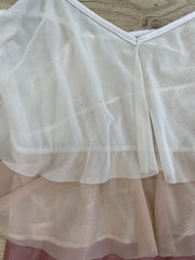 VINTAGE PICKS | taille: S · couleur: blanc + beige · article: caraco · détails: transparent + intimissimi