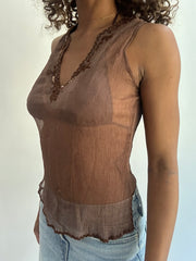 beach drop | Pequeno cobre de cor branca tanque vestido superior das mulheres