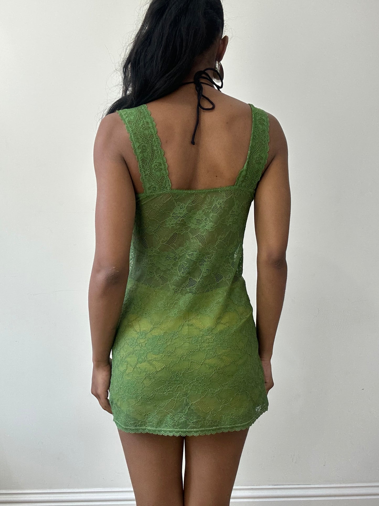 BEST PICKS | small/medium green lace cami dress