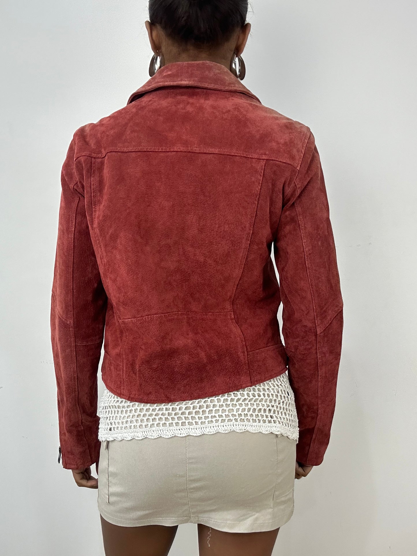 vintage edit: indie sleaze | small pink cropped leather jacket