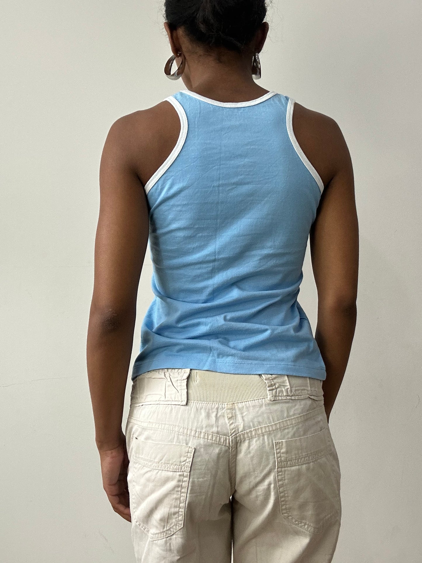 midsummer edit | medium blue von dutch tank top with logo graphic