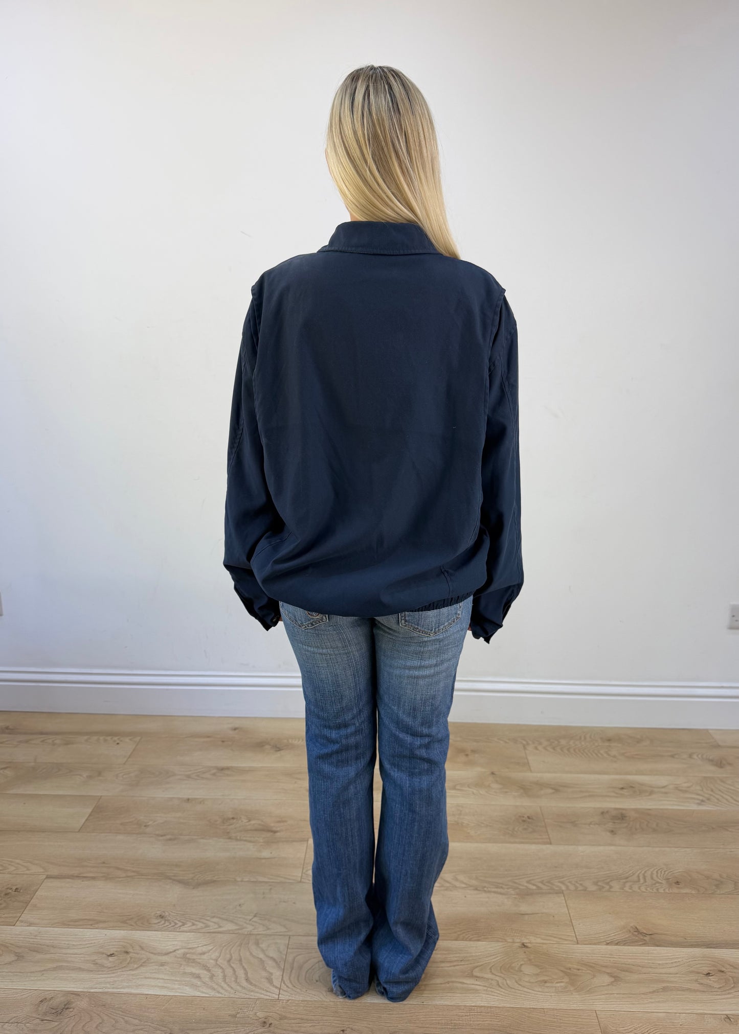 small tommy hilfiger navy harrington jacket