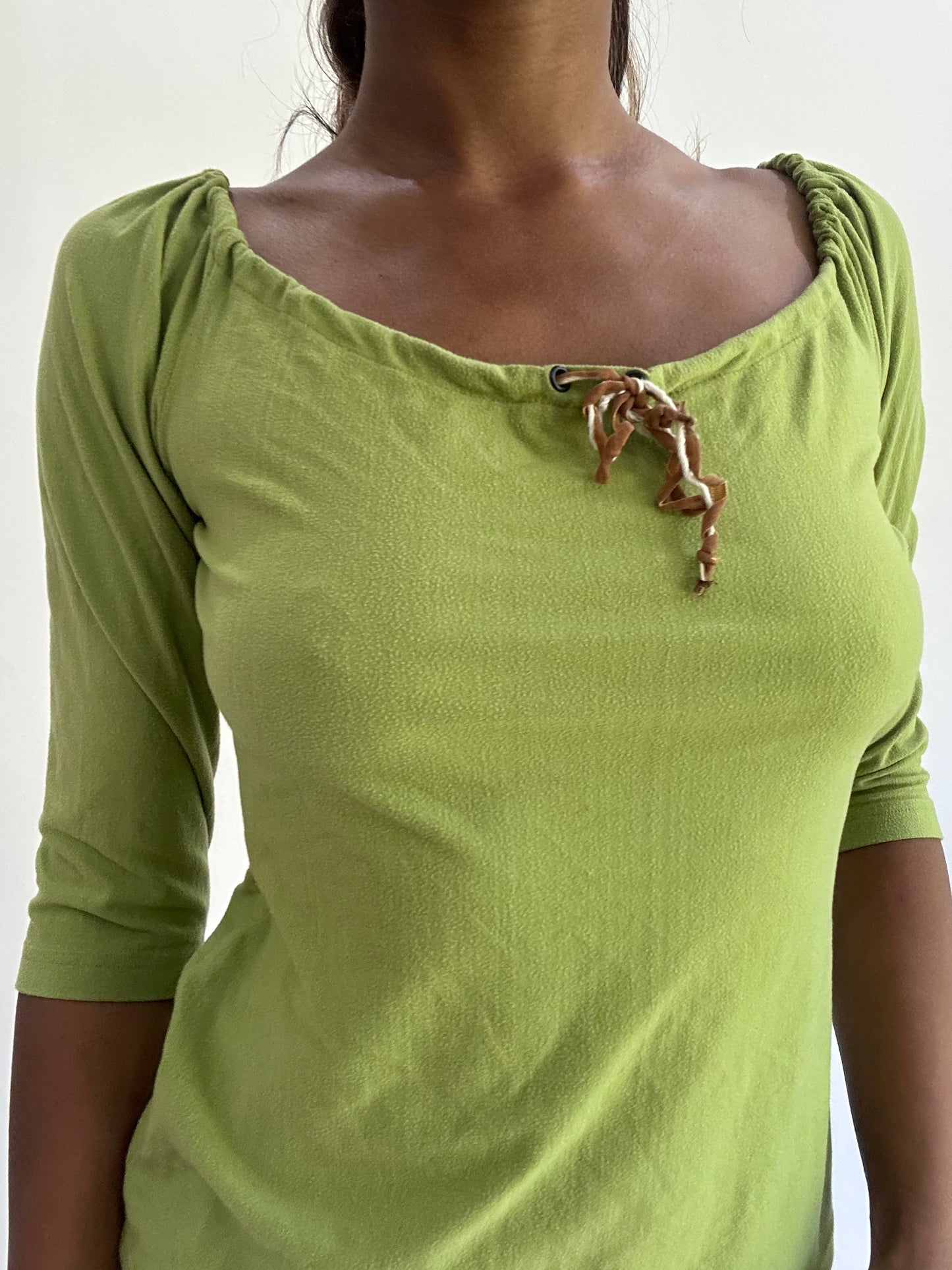 colourmaxxing drop | small green 3/4 length sleeve top