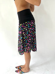 festival drop | صغيرة أسود غير متماثل polka dot midi سترة