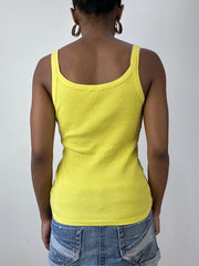 💚vintage edit twenty-six | small yellow intimissimi ribbed cami