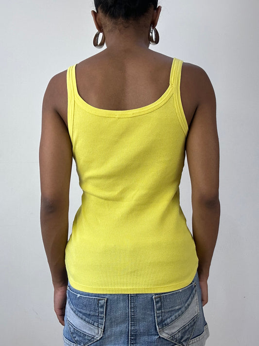 💚vintage edit twenty-six | small yellow intimissimi ribbed cami