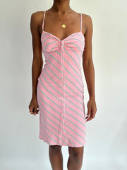 summermaxxing drop | small pink striped mini dress
